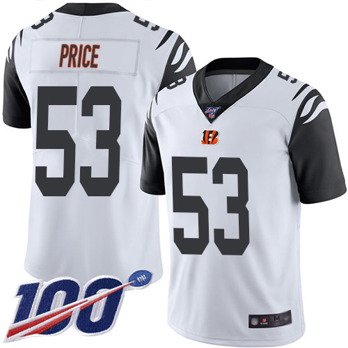 Cincinnati Bengals Limited White Men Billy Price Jersey NFL Footballl #53 100th Season Rush Vapor Untouchable->cincinnati bengals->NFL Jersey